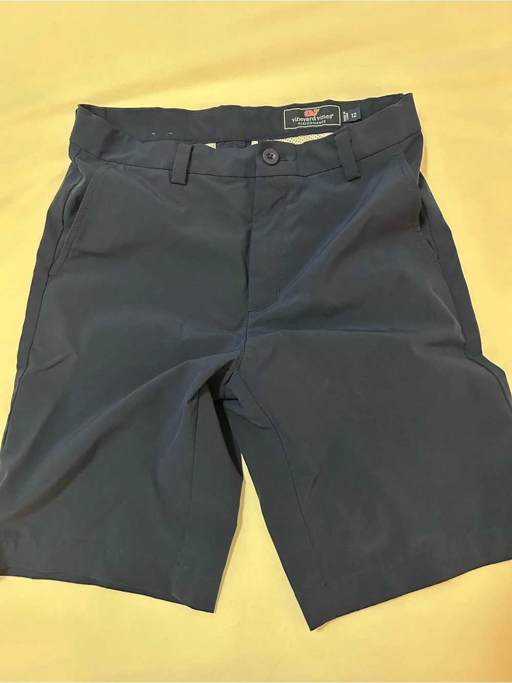 Vineyard Vines youth Navy Flat Front Performance Shorts